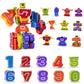 Lydaz Number Bots Toys - Multicolor Preschool Learning Math Robots, 10pcs for Boys 2-5 Years, Plastic Educational Gifts