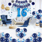 Naninuneno 16Th Blue Birthday Party Decorations For Boy Girl Men Women, Happy 16 Birthday Balloons Supplies With Happy Birthday