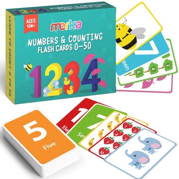 Merka Flash Cards For Toddlers 2-4 Years Number Flash Cards 0-50 Counting Kindergarten Workbooks Learn To Count Cards Math Flashcards Preschool Workbook