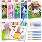 YMluky Paint with Water Books for Kid,6 Coloring Book With Magic Paint Set for Kids,Travel Coloring Kit,Arts and Crafts Suitable