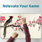 RWUTYTIUL Plum Bird Card Playmat 24 X 14 Inch with Tube Bag, Card Gameplay Playmat with Zones Commander Deck Board MTG RPG CCG T