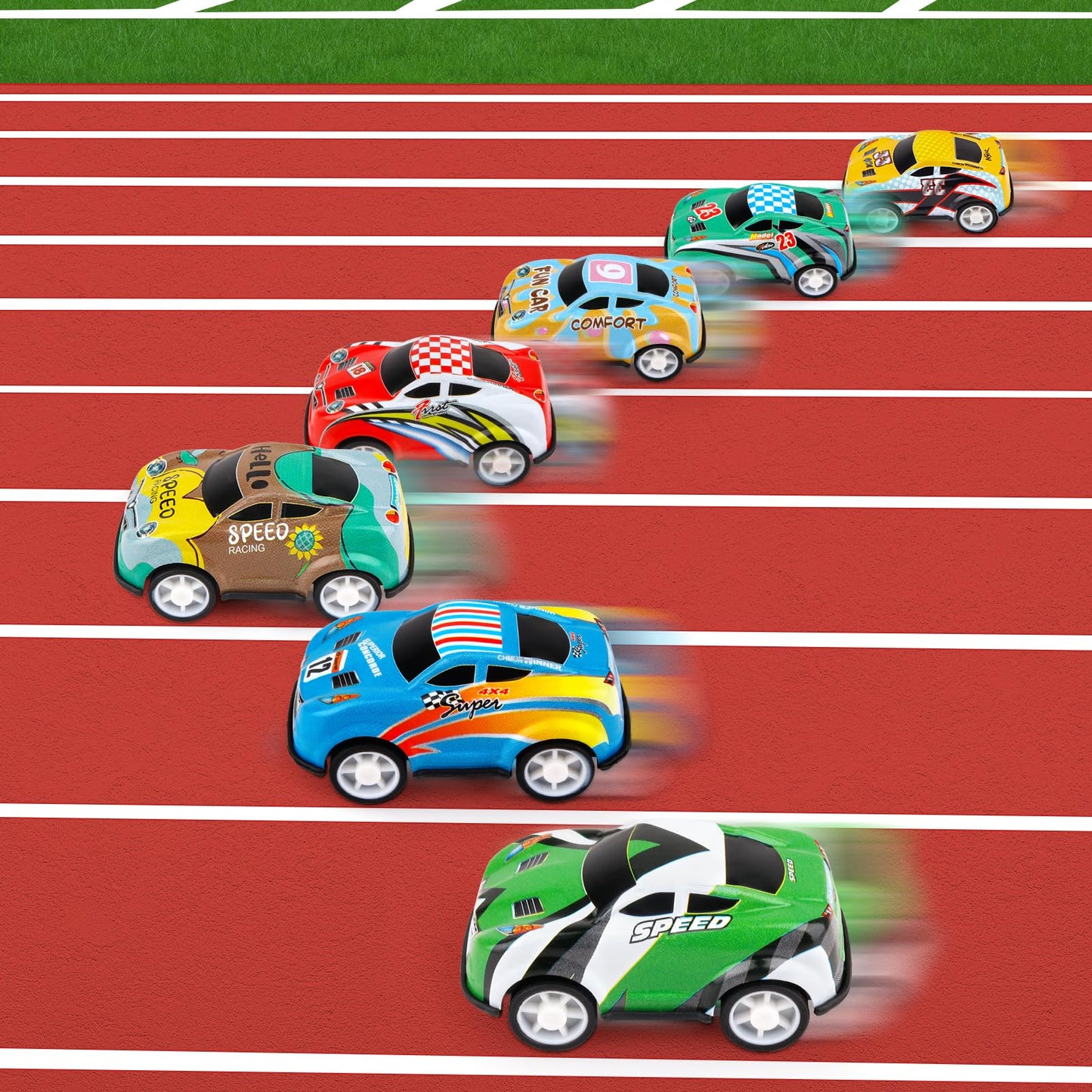 Adecortalk 36Pcs Mini Pull Back Cars For Kids Toddlers 3-5 4-8 Years Old, Racing Cars Party Favors Bulk Vehicles Set, Classroom