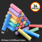 JOYIN 24 PCS Non-Toxic Jumbo Sidewalk Chalk Set for Outdoor Art Play - 6 Colors, Ideal for Schools and Playgrounds, Model 840165801346