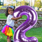 Number 5 Balloon 40 Inch For 5Th 15 25 35 50 Birthday Decorations, Mylar Big Foil Purple Number Balloons For Five Is A Vibe Birt