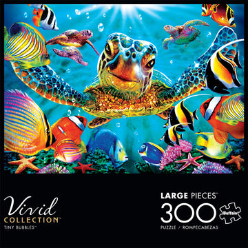 Buffalo Games - Vivid Collection - Tiny Bubbles - 300 Large Piece Jigsaw Puzzle , Blue