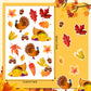 Outus 540 Pieces Thanksgiving Fall Autumn Leaves Stickers Maple Leaves Stickers for Thanksgiving Party and Classroom Decor(Chic