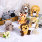 Elcoho 16 Pieces Safari Mini Stuffed Jungle Animal Set Small Stuffed Forest Animal 3.75 Inch Animal Keychain Plush Toys For Animal Themed Parties Kids Birthday(Sitting)