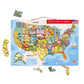 Janod Magnetic Usa Map, 19.7-Inches X 13.4-Inches - J05487