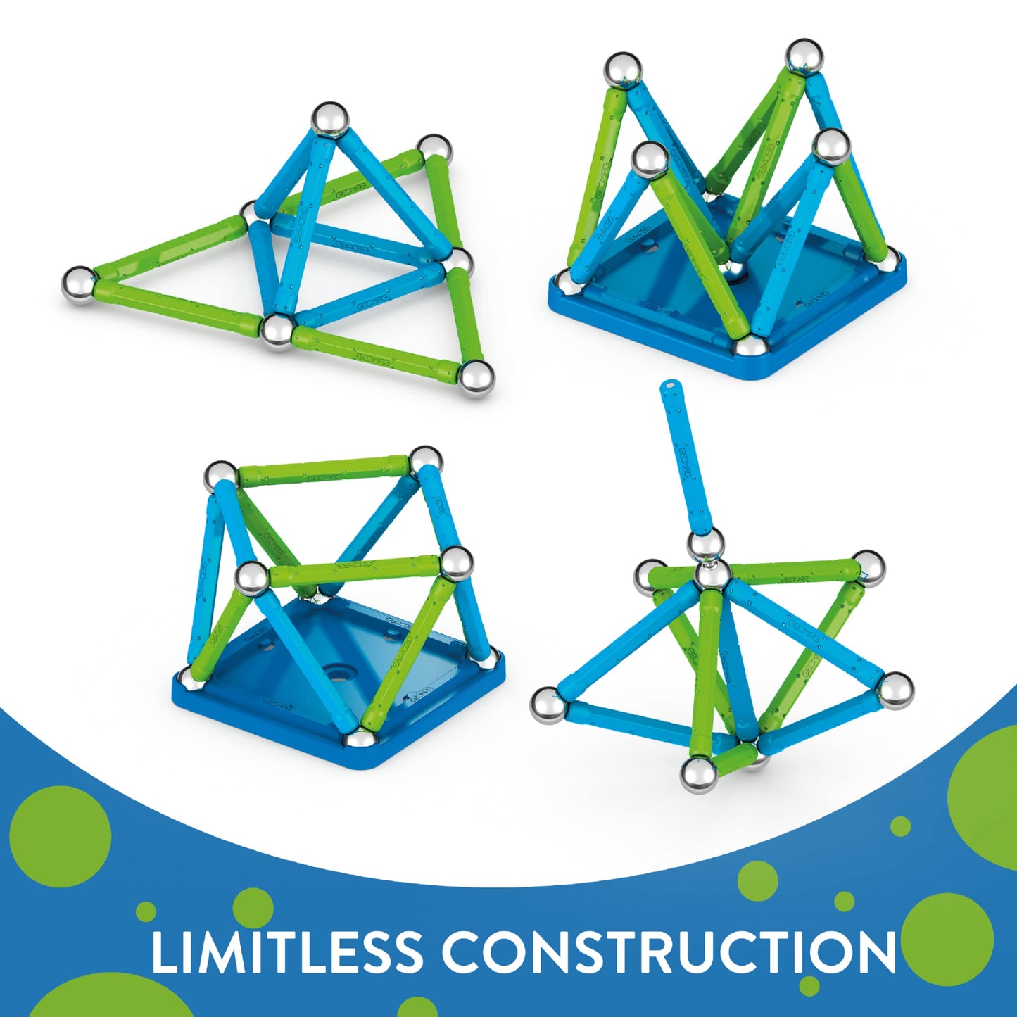 Geomag Magnetic Toys Classics 25-Piece Building Set For Kids Ages 3-99 | Swiss-Made Stem & Steam Authenticated Educational Toy Made From 100% Recycled Plastic | Creative Learning Play