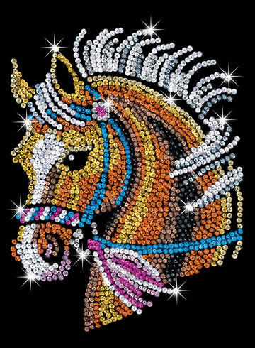 Sequin Art Blue Horse, Sparkling Arts and Crafts Kit; Creative Crafts for Adults and Kids