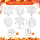 RoundFunny 60 Sets Fall Leaf Suncatchers Autumn Ornaments Decorations DIY Window Paint Art Suncatchers Autumn Maple Leaf Craft K