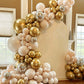 Double Stuffed Cream Beige Balloons, Pastel Beige Balloon Arch,18 12 10 5 Inch Double Stuffed Cream Beige Balloon Different Size