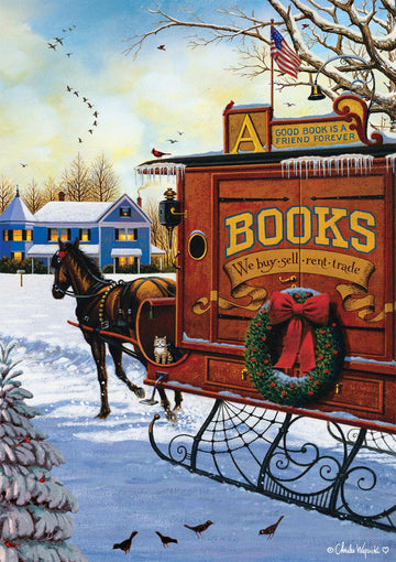 Buffalo Games 300 Piece Jigsaw Puzzle - Charles Wysocki Book Mobile - Multicolor, Paper, 21.25 x 15.00 inches