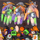 Whaline 204Pcs Halloween Party Favors for Kids Gloves Stuffed Toys Bulk Halloween Gloves Treat Bags Gift Toys Non-Candy Goodie T