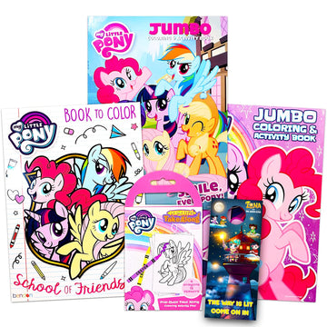 My Little Pony Coloring Book Super Set - Bundle with 4 My Little Pony Books Filled with Games, Puzzles, Stickers and Coloring Ac