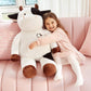 Ikasa Giant Cow Stuffed Animal, 30 Inches Big Plush Toy,Large Cute Jumbo Soft Toys,Huge Size Fluffy Plushy Fat Plushie,Gifts For Kids