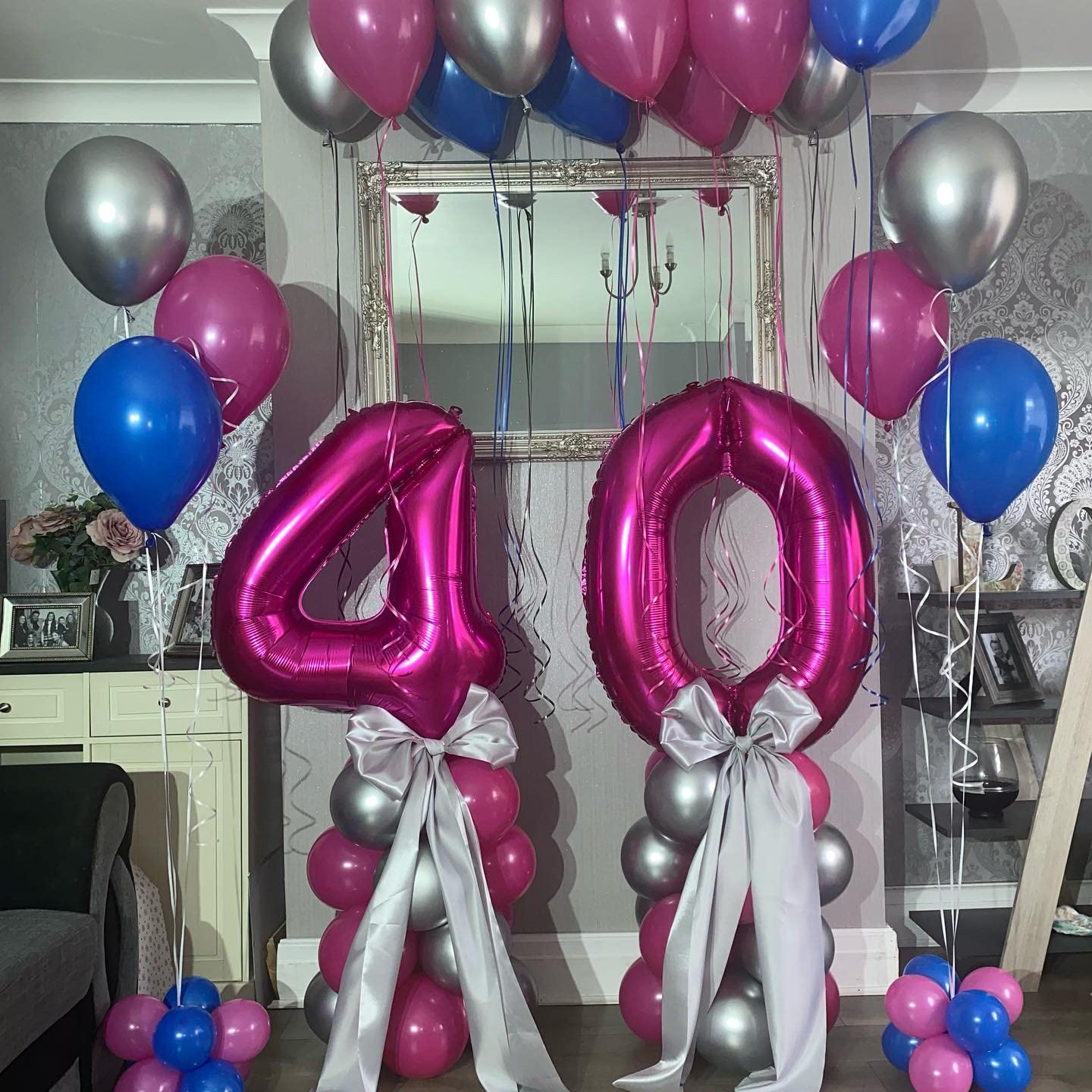 40 Inch Hot Pink 30 Number Balloons Giant Jumbo Huge 30 Foil Mylar Helium Number Balloons Dark Pink Birthday Mylar Digital Ballo