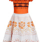 Sukyfecde Princess Dress Up For Girls Cosplay Costume Dresses Toddler Kids Birthday Outfits Halloween Role Play Clothes 3T Orang