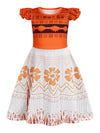 Sukyfecde Princess Dress Up For Girls Cosplay Costume Dresses Toddler Kids Birthday Outfits Halloween Role Play Clothes 3T Orang