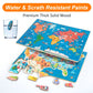 2 Pack Puzzles For Kids Ages 4-6, Wooden Puzzles For Toddlers, Busy Board, Map Jigsaw Puzzle Educational Wood Floor Puzzle, World Usa Maps Puzzles Toy Gift For Boys And Girls (Us & World Map)