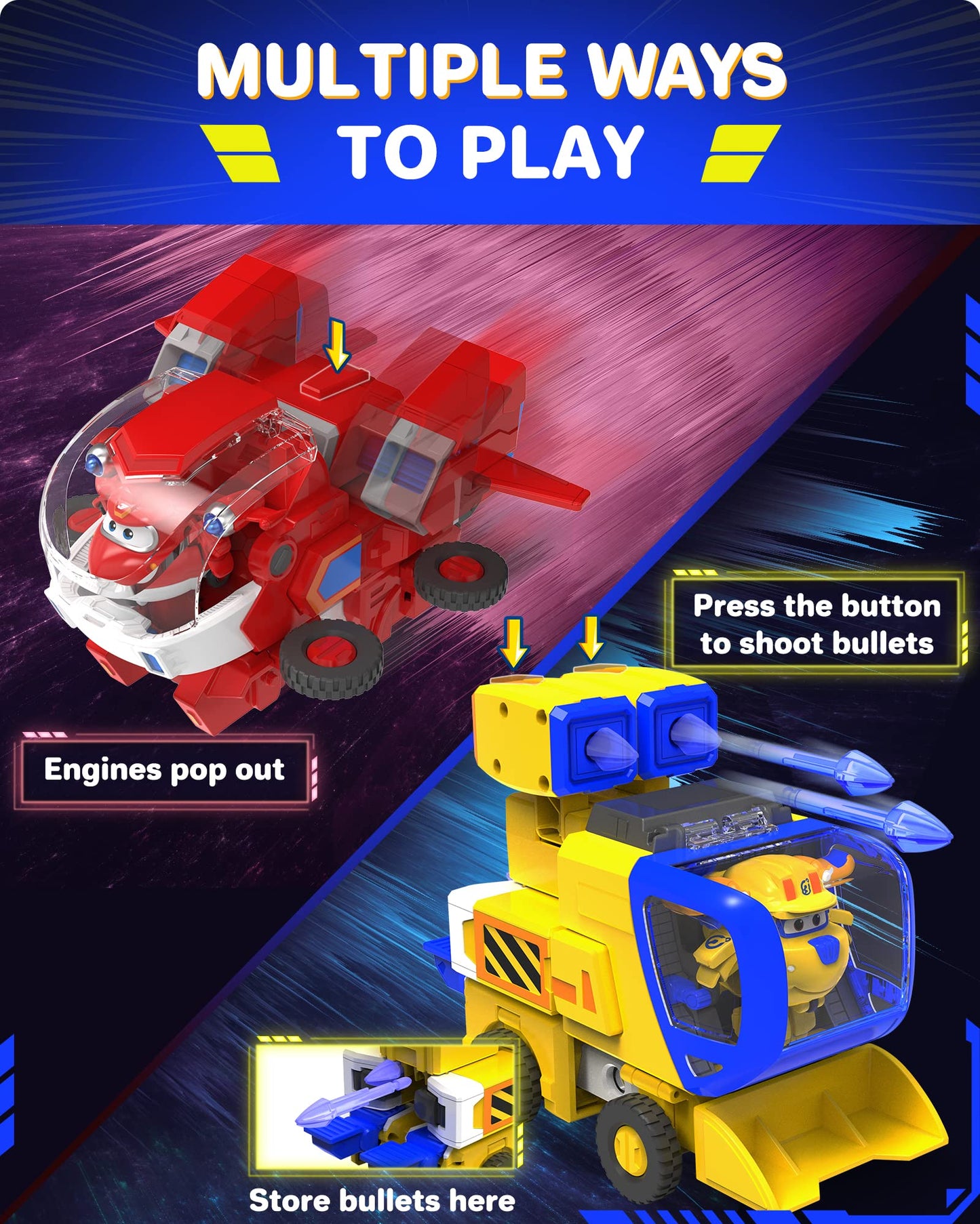 Super Wings Toys 7 Inch Donnie'S Transforming Robot From Plane Just 15 Steps, Action Figures Toy For Kids Ages 3+, Gift For Pres