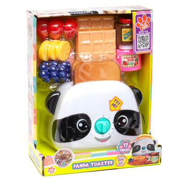 Boley Zoo Troop: Panda Toaster - 17 Pieces - Animal Themed Kitchen Appliance With Pop-Up Action, Toast & Food Accessories, Kitch