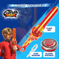 Infinity Nado Battling Toys Battle Set with Spinning Top & Sword Launcher, Flame Red, Model EU654122, for Ages 5-12