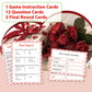 Xenseou Valentine's Day Family Feud Game - Fun Trivia Party Game for Groups - Paper Material - QRJ-FF01