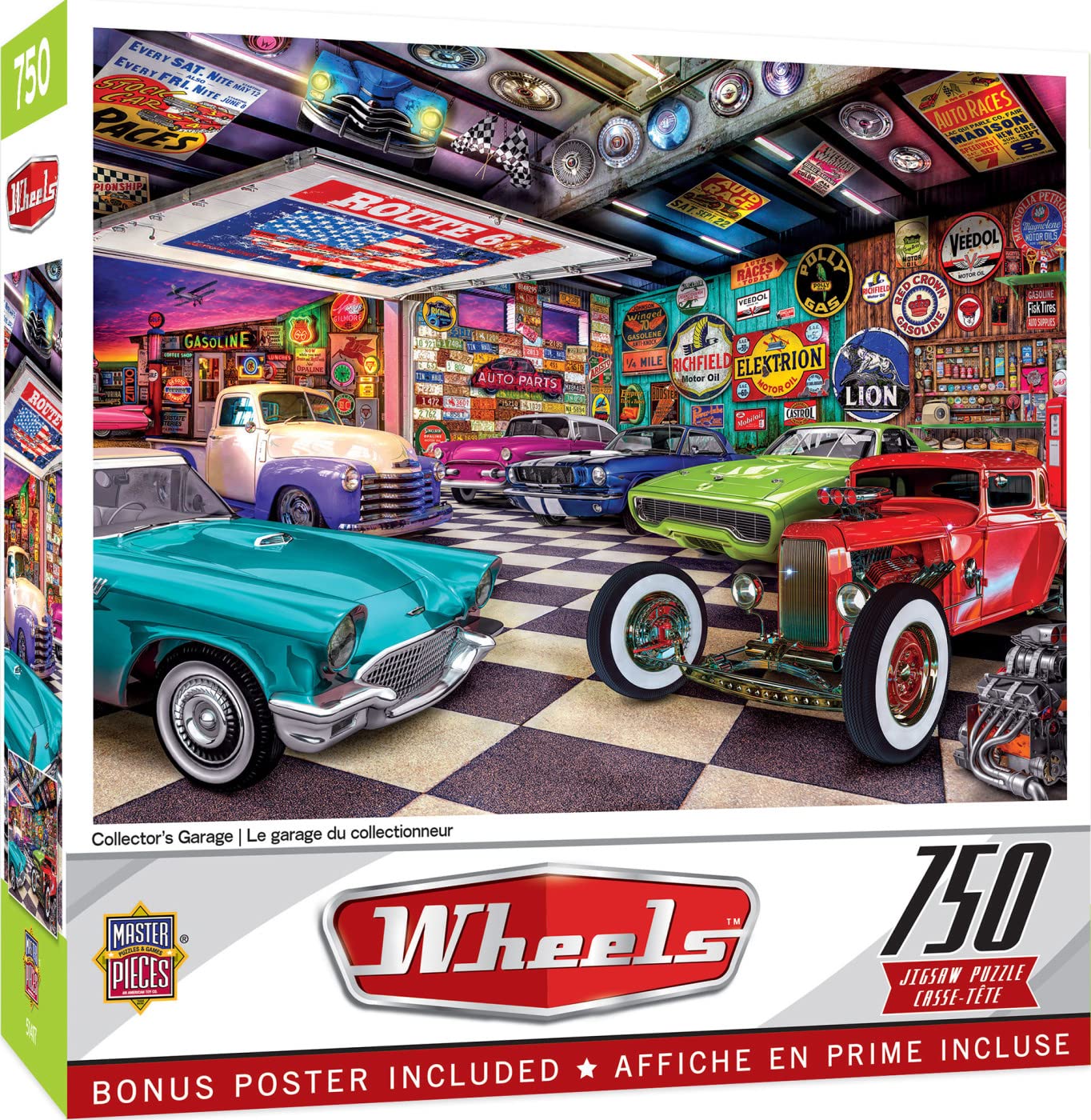 Masterpieces 750 Piece Jigsaw Puzzle For Adults And Family - Collector'S Garage - 18'X24'