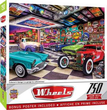 Masterpieces 750 Piece Jigsaw Puzzle For Adults And Family - Collector'S Garage - 18'X24'