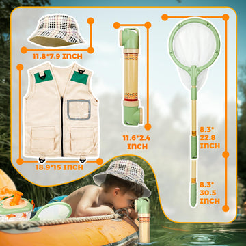 Smilesskiddo Kids Explorer Kit, 27 Pcs Outdoor Explorer Kit & Kids Bug Catching Kit - Kids Nature Kit Outdoor Camping Adventure