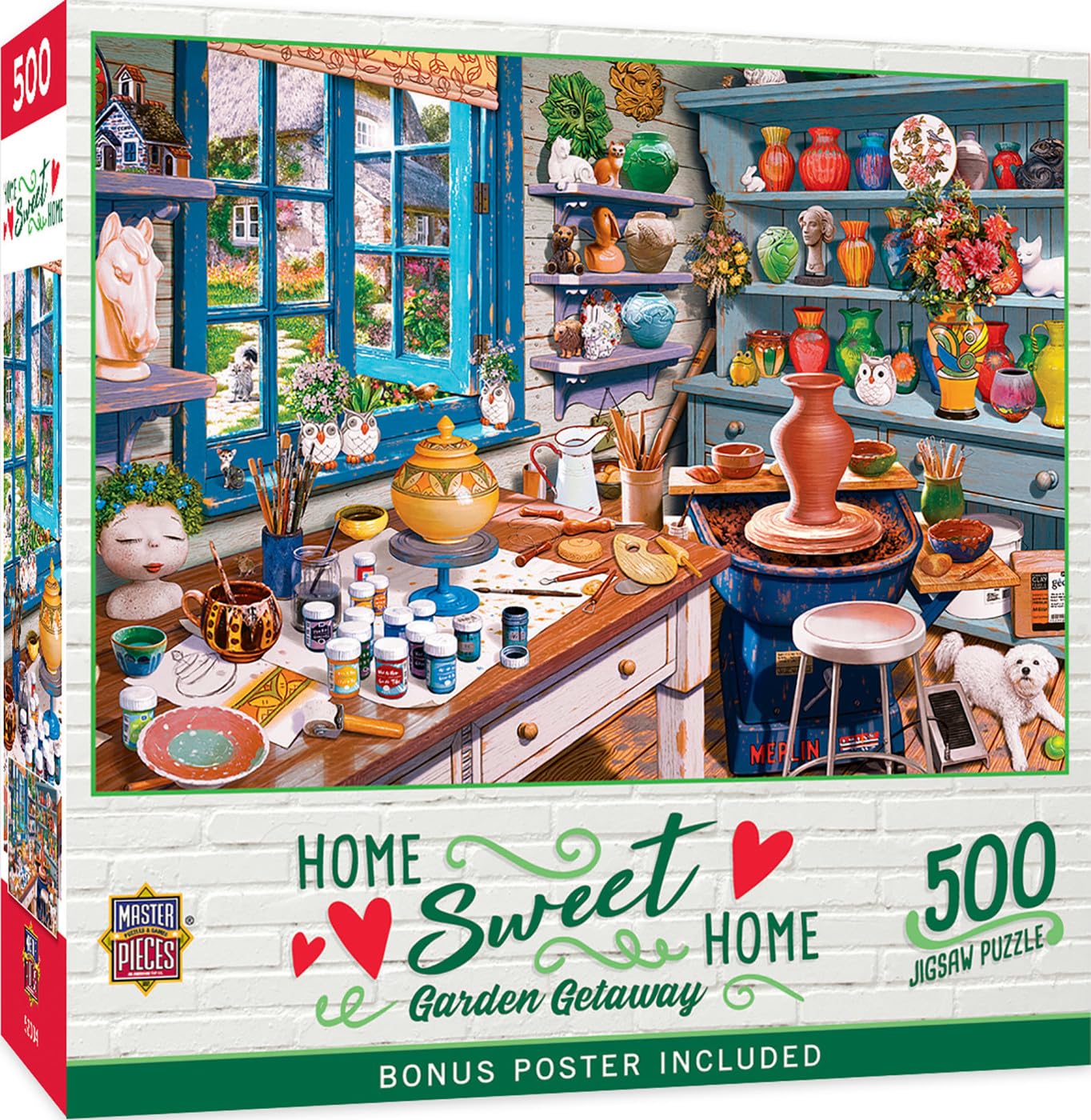 Masterpieces 550 Piece Jigsaw Puzzle For Adults, Family, Or Youth - Garden Getaway - 18'X24'