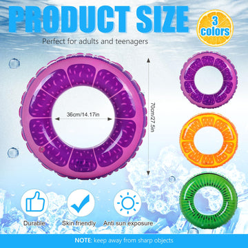 9 Pieces Inflatable Pool Floats 36 Inches Float Tube Swimming Tube Vinyl Pool Floaties Swim Tubes Rings Party Decorations For Te