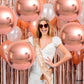 Katchon, Giant Rose Gold Balloons - 22 Inch, Pack Of 6 | Rose Gold Foil Balloons For Rose Gold Party Decorations | Rose Gold Mylar Balloons, Rose Gold Metallic Balloon For Girls Rose Gold Decorations