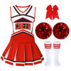 Woohand Girls Cheerleading Outfit 7-8 Cheerleader Costume For Girls Cute Cheerleading Outfit Cheer Uniform For Halloween Dress U