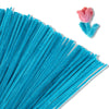 Giwrmu 100 Pieces Pipe Cleaners Chenille Stem, Turquoise Pipe Cleaners Craft, Fuzzy Sticks Craft Supplies, Colored Pipe Cleaner 