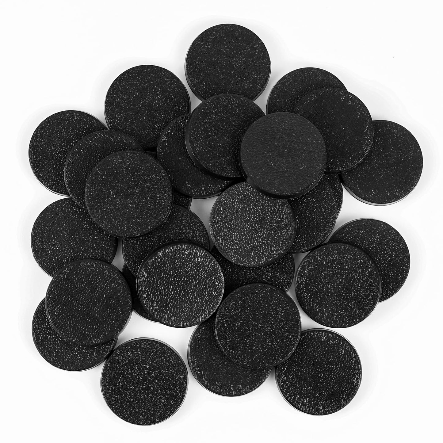 100Pcs Miniature Bases With 120Pcs Adhesive, 25Mm/0.98Inch Black Round Plastic Model Bases For Gaming Miniatures Or Wargames Boa