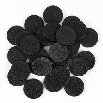 100Pcs Miniature Bases With 120Pcs Adhesive, 25Mm/0.98Inch Black Round Plastic Model Bases For Gaming Miniatures Or Wargames Boa