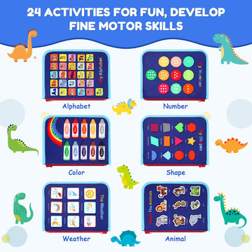Busy Board Toddler Sensory Toys For 3+ Year Old, Montessori Toys For Toddlers 3, Preschool Learning Activities Busy Book, Travel
