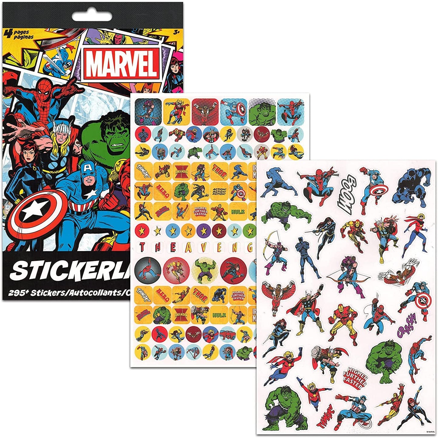 Marvel Avengers Party Favors Super Set ~ Bundle Includes 295+ Avengers Stickers and 50 Avengers Temporary Tattoos for Kids | Mar