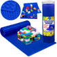 SCS Direct Brick Building Blocks Silicone Playmat - 32 Rollable and Portable Two Sided playmat for Activity Tables- Compatible with and Tight fit with All Major Building Blocks Brands  Kids Gift