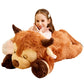 Ikasa Giant Highland Cow Stuffed Animal Plush Toy,Large Big Scottish Highland Cow Jumbo Soft Toys,33' Huge Size Cute Fluffy Fat Plushie,Gifts For Kids