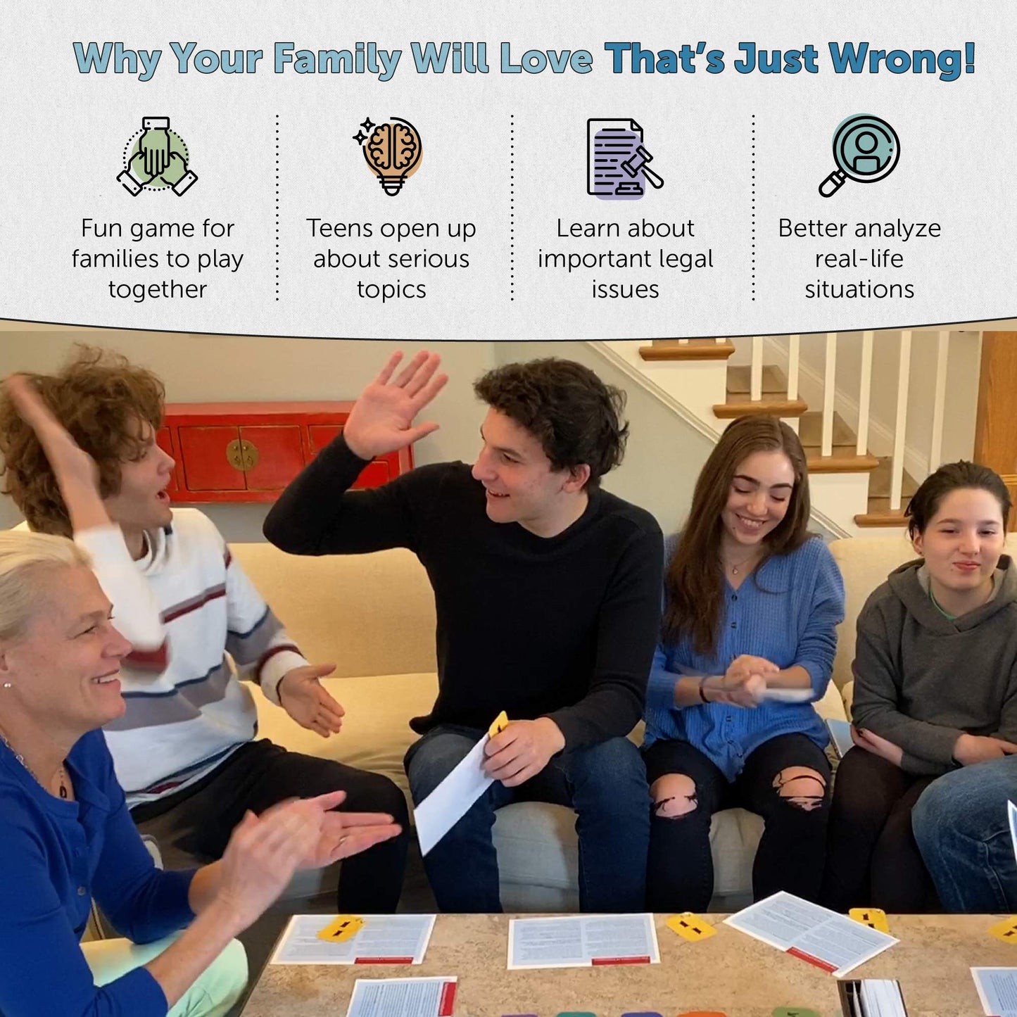 Thats Just Wrong! - A Critical Thinking & Debate Game for Teens & Classrooms | Fun Ethical Dilemmas & Real-Life Legal Scenarios