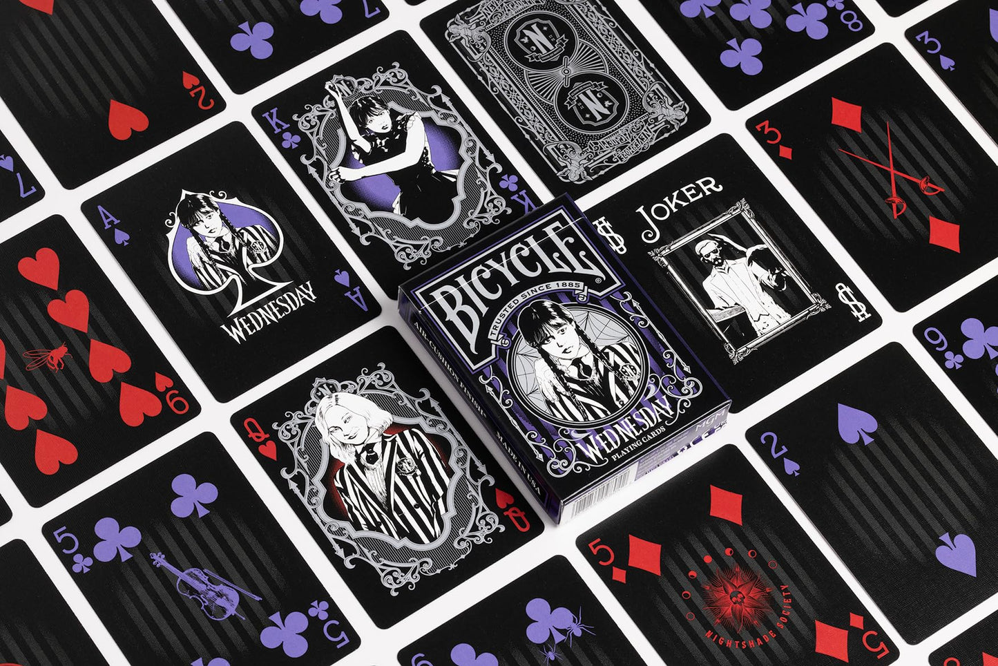 Bicycle Wednesday Addams Playing Cards, 1 Deck