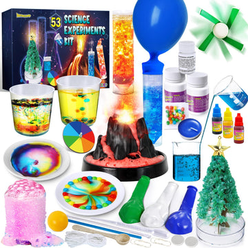 YOPINSAND 53 Experiments Science Kits for Kids Boys Girls, S.T.E.M Activities Educational Scientist Toys Gifts,Volcano,Chemistry