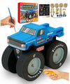 DIY Bigfoot 5 Monster Truck Wooden Kit w/Stickers & Paint (Large 5 1/4)- Officially Licensed Kids Building & Painting Kit - Wood