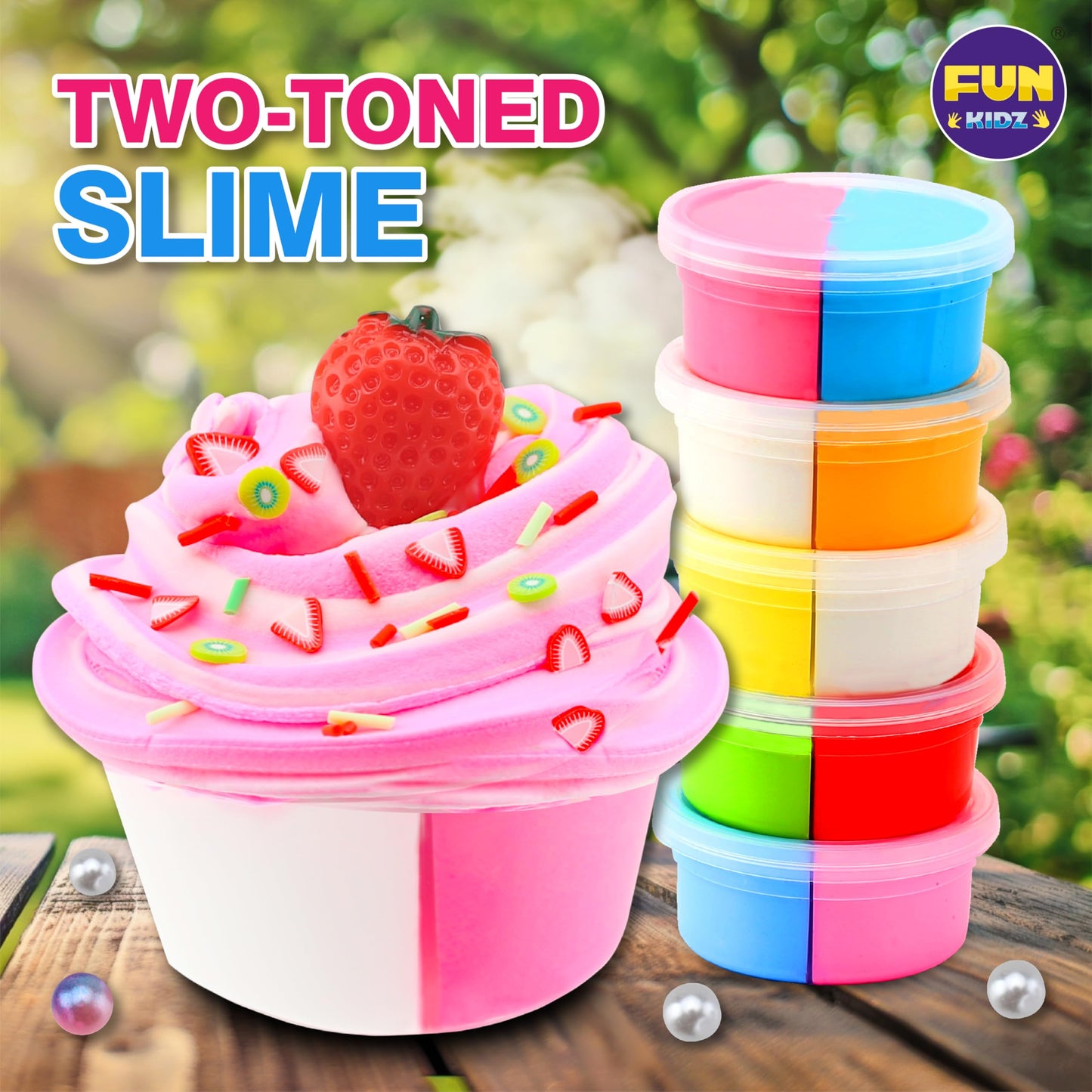 36 Big Cupcake Butter Slime Packs for Girls  FunKidz Two Toned Butter Slime Kit for Kids Party Favors Premade Bulk Slime Toys