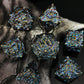 Mjdiceok Metal Flash Magic Vine Leaf Dice Set Dnd 7 Pcs Polyhedral D&D Dice Set Apply To Dunfgeons And Dragons Gift Role Playing