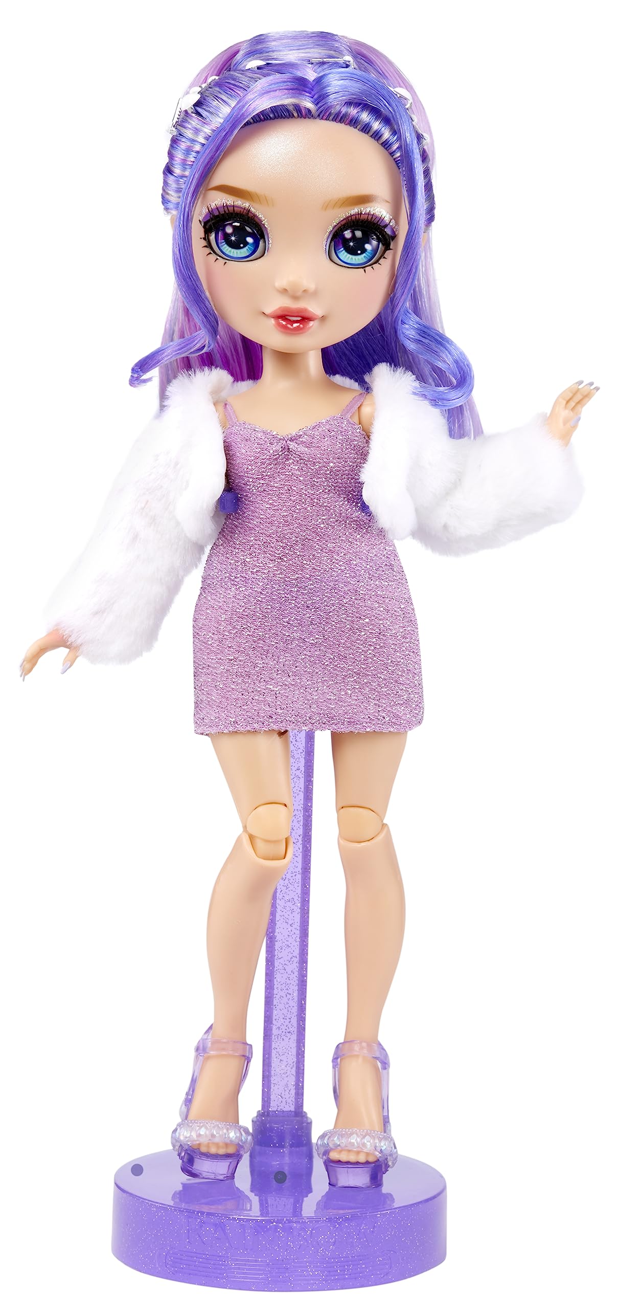 Rainbow High 11” Violet Willow Fashion Doll & Playset, Purple, Includes 2 Outfits & Accessories, Model 587385EUC