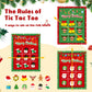 Capoda 24 Pack Christmas Party Favors Gift Christmas Tic Tac Toe Strategic Board Game For Family Happy Christmas Stocking Stuffe